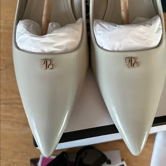 Larroude Ruth Pump in Gray Box Leather - Picture 5 of 11